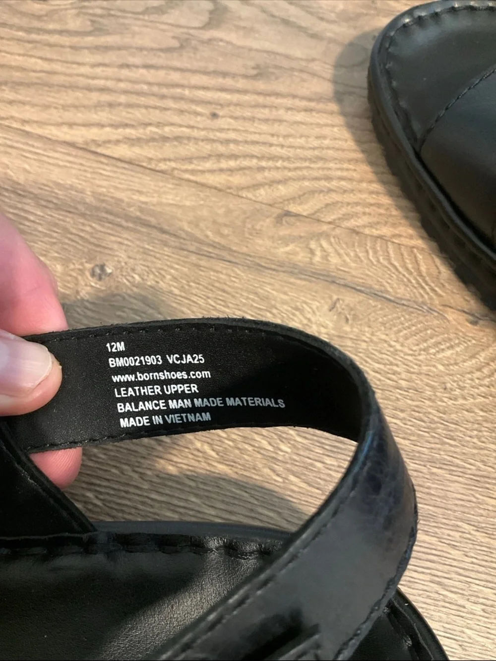 Men’s Born Crown Corey Fisherman Sandals in **black**, 12